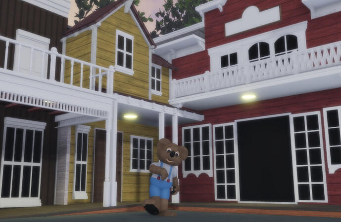 Kenny Koala and Gum Tree Gully Buildings